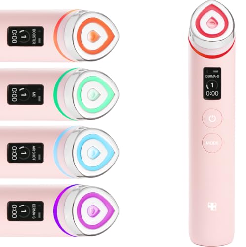 Medicube Booster Pro | 6-In-1 Real Glass Glow Beauty Massager | for Clear, Bright, Firm-Looking Skin | Korean Skin Care | Pink