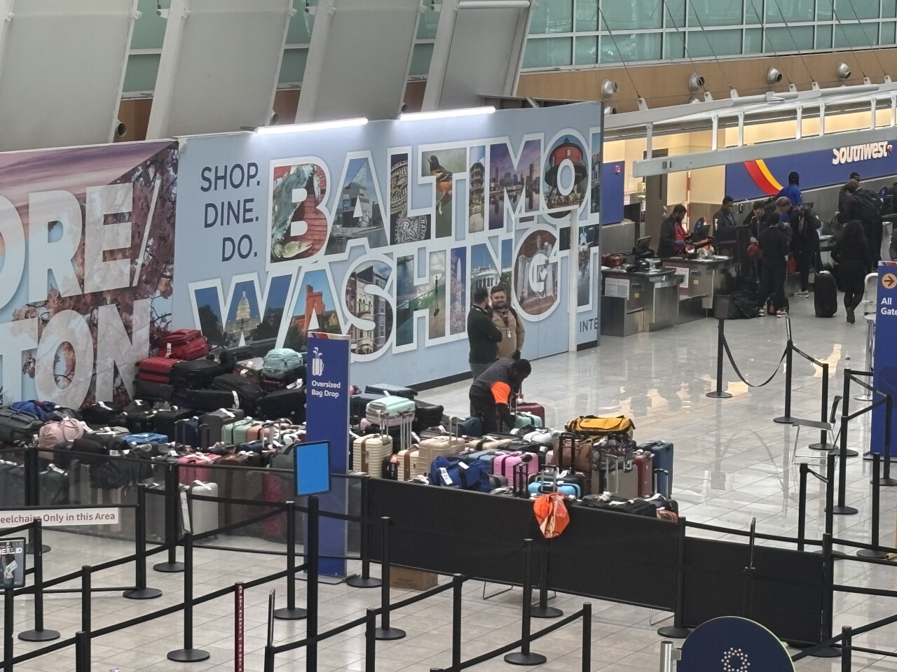 BWI Southwest left luggage 