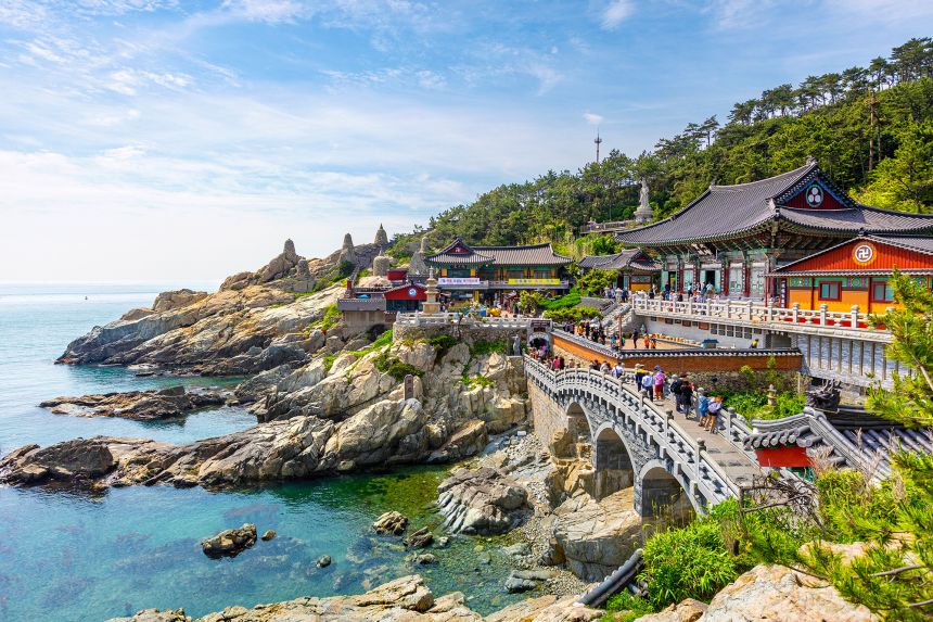 Haedong Yonggungsa Temple in Busan, South Korea is a hidden gem.