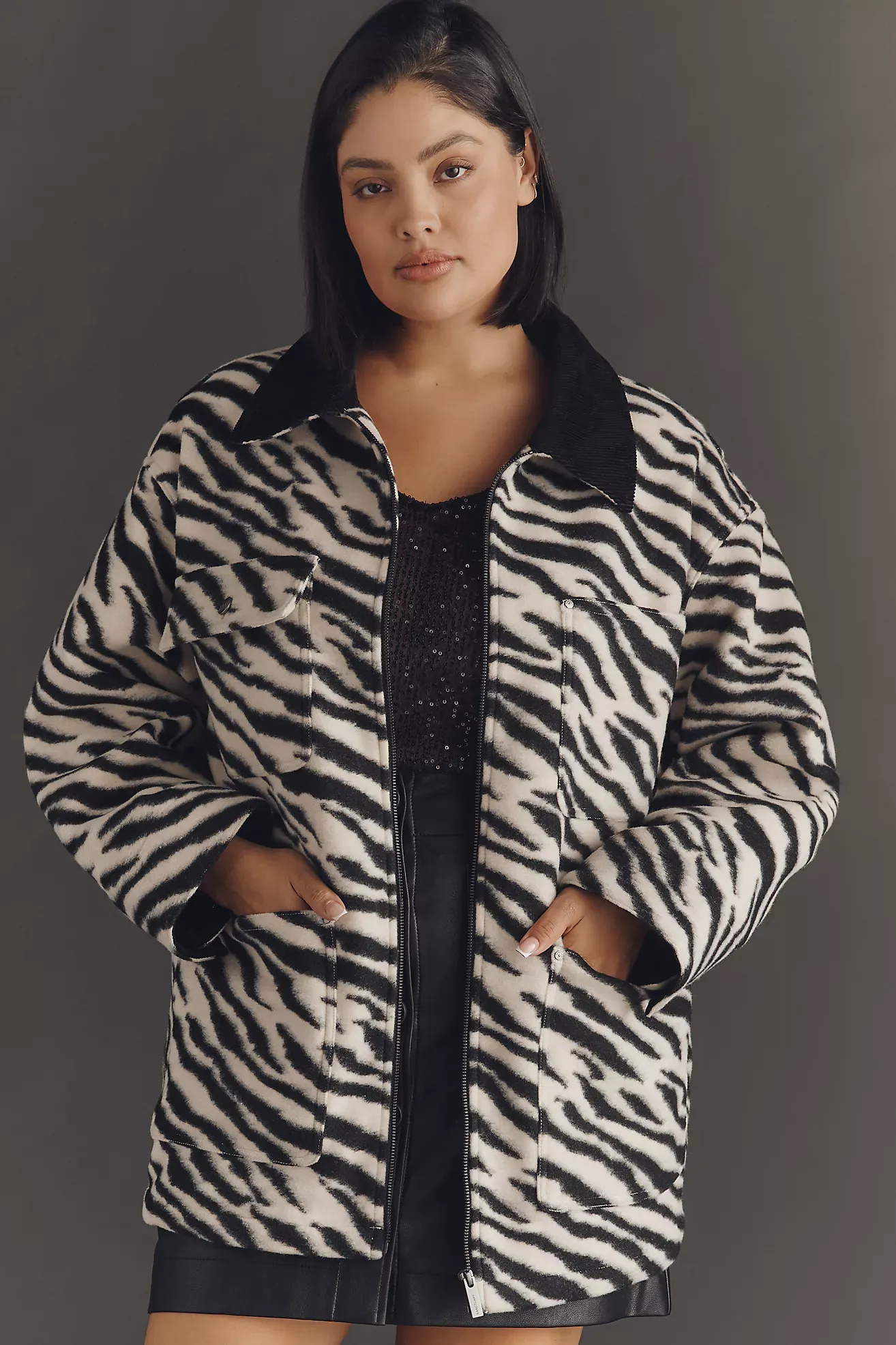 Sanctuary Soiree Plus Printed Barn Jacket