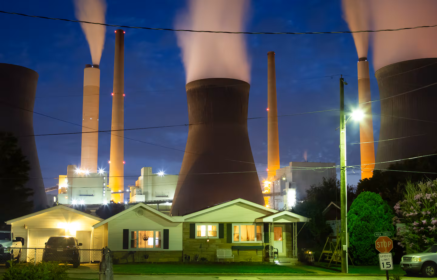 Julie Dermansky, "Home Near West Virginia Coal Plant, August 1, 2017."