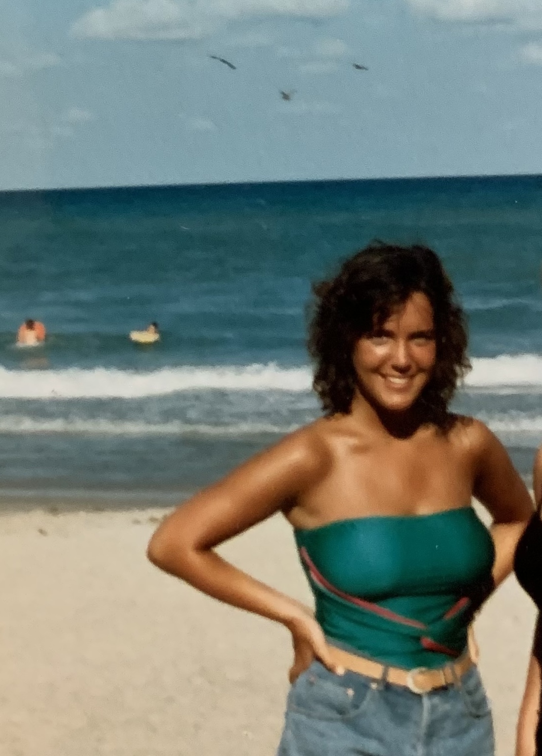 Larissa Mills in the 1980s before she had breast augmentation