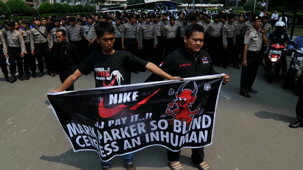 Nike protest in Cambodia