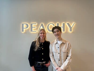 Peachy Co-founders Dr. Carolyn Treasure and Eric Zhang